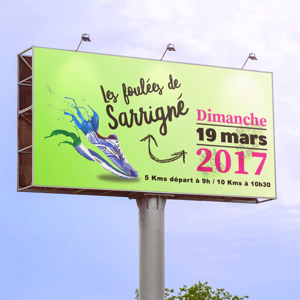 affiches des foulées de Sarrigné 2017